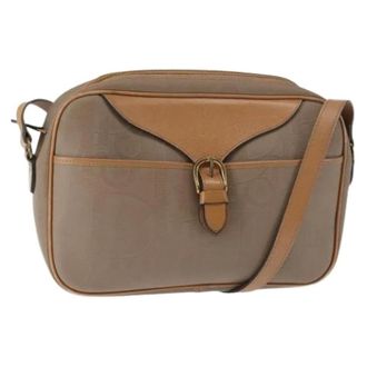 Dior Pre-owned Cross Body Bags, female, Beige, Size: ONE SIZE Pre-owned Trotter Canvas Shoulder Bag