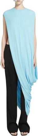 Tom Ford Impossible Asymmetrische Cap Sleeve Top - Dames - Tops zonder mouwen - Blauw - 2XS - Tops