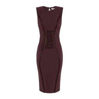 Elisabetta Franchi abiti Poliestere - Dames - Casual kleedjes - Bruin - 2XL - Polyester - Kleedjes