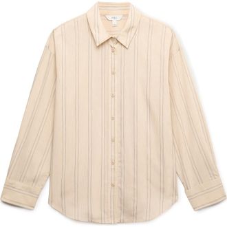 M&S Collection Stripe Shirt in Beige at Nordstrom, Size 10