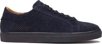 Kazar Donkerblauwe sneakers met vetersluiting bovenkant - Heren - Sneakers - Blauw - 43 EU - Su&egrave;de - Schoenen