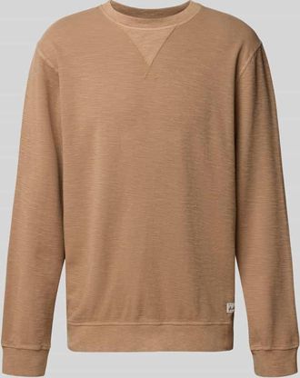 Scotch & Soda Regular Fit Sweatshirt mit Rundhalsausschnitt in Mittelbraun, Gr&ouml;&szlig;e XXL