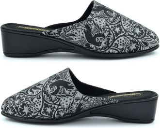 Generic Womens Wedge Heel Slippers Ladies Slip On Slippers Size 3 Girls Wedge Heel Slipper Size 4 Mule Slipper Womens Mules Ladies Mules Brocade Textile Upper