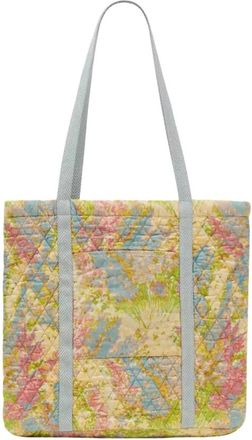 LoveShackFancy Gewatteerde Pastel Schoudertas - Dames - Shoppers - Groen - ONE Size - Katoen - Tassen