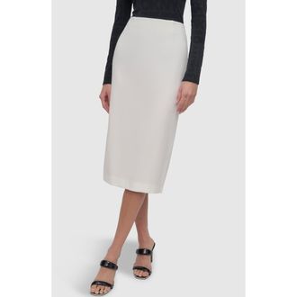 DKNY Pull-On Pencil Skirt in Ivory at Nordstrom, Size X-Small