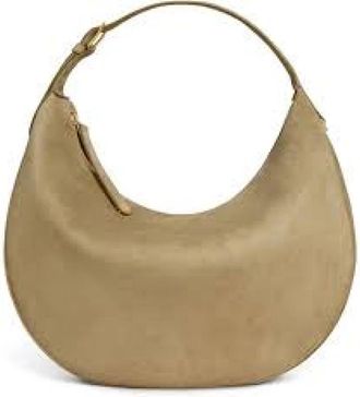 Celine Large Lulu in Suede Kalfsleer - Dames - Schoudertassen - Beige - ONE Size - Leer - Tassen