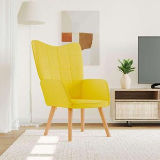 vidaXL Sill&oacute;n De Relax De Tela Amarillo Mostaza Vidaxl