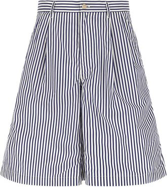 Comme Des Gar&ccedil;ons White Cotton Bermuda Shorts