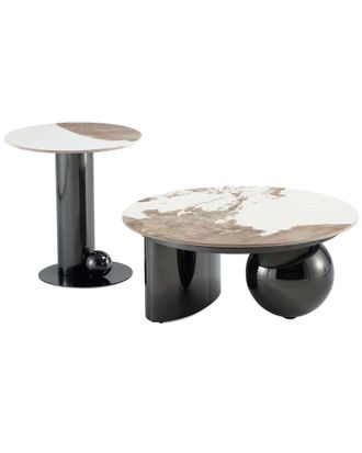 Manhattan Comfort Laurel 2pc Modern Coffee Table & End Table Set