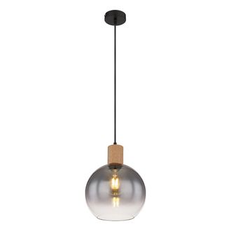 Globo Lighting L&aacute;mpara Colgante - Moitas - Negro - Vidrio - &Oslash; 25cm - E27 - Globo