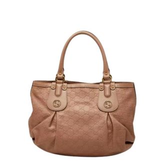 Gucci Pre-owned Handbags, female, Pink, Size: ONE SIZE Pre-owned Vintage Tote Bag