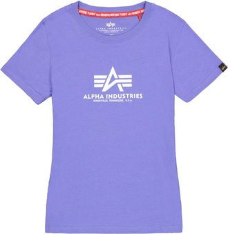 Alpha Industries T-Shirt ALPHA INDUSTRIES New Basic T-Shirt BL W, Damen, Gr. XS, lila (electric violet), Obermaterial: 100% Baumwolle, Shirts T-Shirt