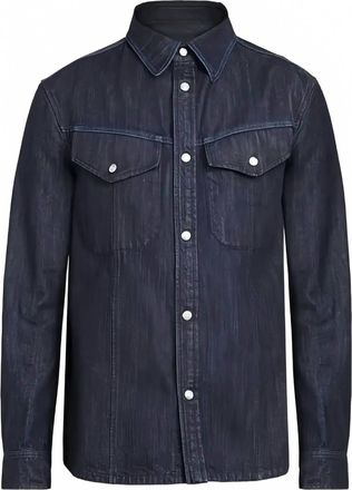 Ferragamo Mens Flap-Pocket Cotton Jacket In Blue