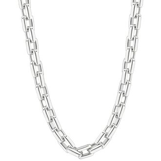 Pompeii3 Mens Polished Steel Single Tone Clasp 9.5mm Flexible Link 24 Chain