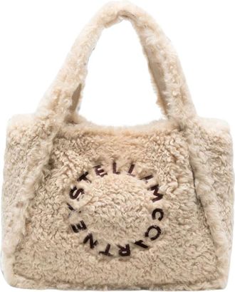 Stella McCartney Shearling Tote Bag - Dames - Tassen - Beige - Maat: ONE Size