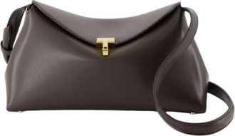 Toteme Shoulder Bags, female, Brown, ONE SIZE, Brown Leather Clutch with Detachable Strap