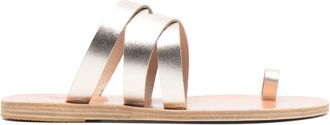 Ancient Greek Sandals G&oacute;rdia leather flat sandals - women - Calf Leather/Calf Leather/Calf Leather - 37 - Gold