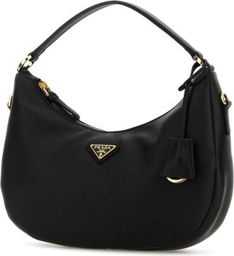 Prada Womens Calf Leather Shoulder Bag Black Calfleather