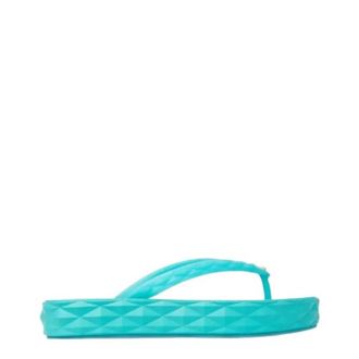 Jimmy Choo London Diamond Flip Flop Womens Malibu Slide Flats, Brand Size 39 ( US Size 9 )