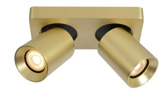 Lucide NIGEL Dimmable Indoor Stylish Decor LED Twin Ceiling Spotlight GU10 in Gold