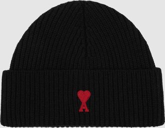 Ami Bonnet Ami De Coeur Noir Rouge