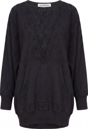 Valentino Garavani Lace Jersey Sweatshirt