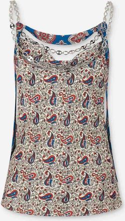 Paco Rabanne Printed Satin Top