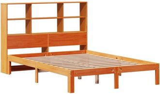 vidaXL Bookcase Bed without Mattress Wax Brown 120x200cm Solid Wood Pine Vidaxl