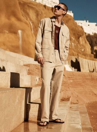 Le 31 Mens Cotton-linen pant New York fit - Straight