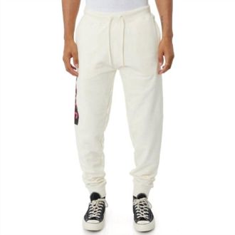 Kappa Mens Authentic Maggotty Sweatpants In Cream/blue-Black/pink