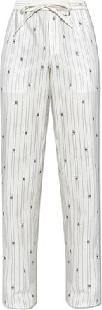 Dolce & Gabbana Gestreepte patroonbroek - Heren - Straight fit broeken - Wit - S - Katoen - Broeken