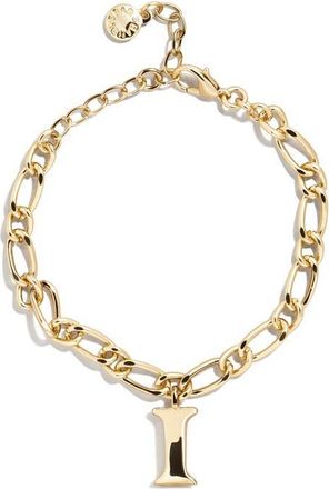 BaubleBar Annika Initial Bracelet in Gold - I at Nordstrom