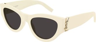 Saint Laurent SL M94/F Asian Fit 009 Womens Sunglasses White Size 53