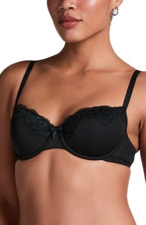Hunkem&ouml;ller Secret Lace Padded Underwired Bra in Black at Nordstrom, Size 36Dd
