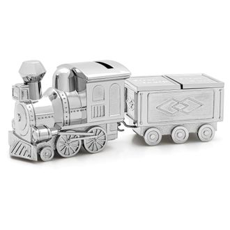Zilverstad Alcanc&iacute;a, Caja Para Un Diente Y Candado Para Ni&ntilde;o, Plateada, Elegante, De Regalo, Locomotora Tama&ntilde;o: 175x54x69mm C&oacute;digo: Zv6008060