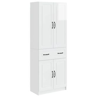 vidaXL Juego De Armarios 2 Uds. Blanco Brillante Madera De Ingenier&iacute;a Vidaxl