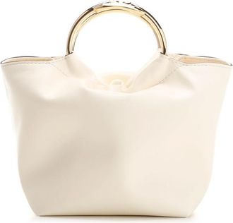 Valentino Garavani Ivory Leather Bucket Bag