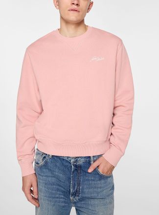 Acne Studios Mens Washed pink cursive logo sweatshirt