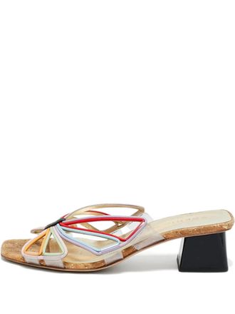 Sophia Webster Havana leather slide sandals - White