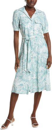Nicole Miller Jade Linen-Blend Midi Dress