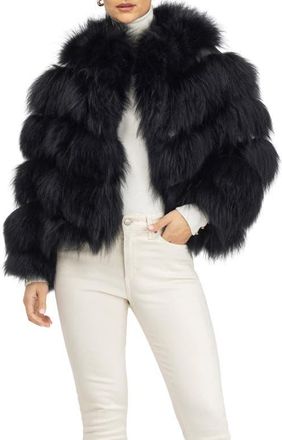 Gorski Genuine Shearling Jacket in Black at Nordstrom, Size X-Large