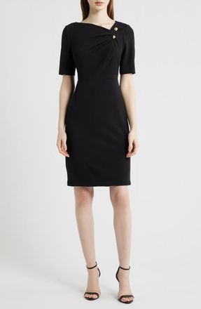 Anne Klein Bar Pin Sheath Dress in Anne Black at Nordstrom, Size 10