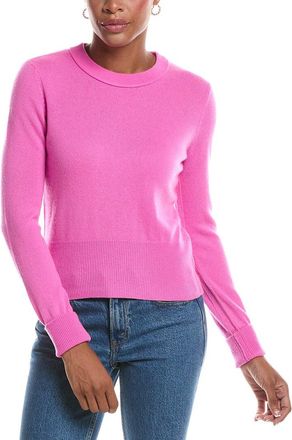 Autumn Cashmere Contrast Side Seam Crewneck Cashmere Sweater