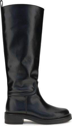 Stuart Weitzman Womens Boots Celia Leather Black