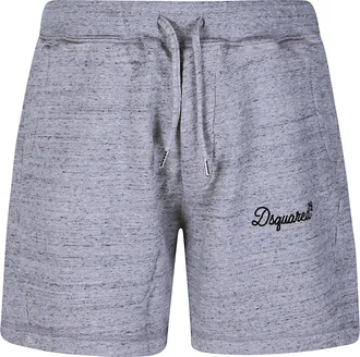 Dsquared2 Grey Cotton Logo Shorts