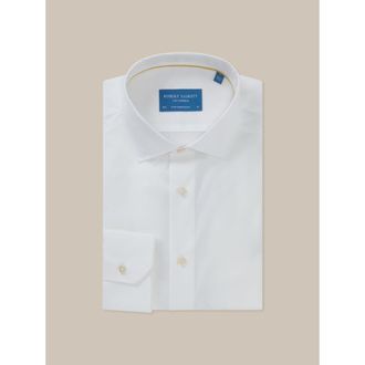 Robert Talbott Reynolds Light Weight Poplin Classic Fit Shirt in White at Nordstrom, Size 18.537