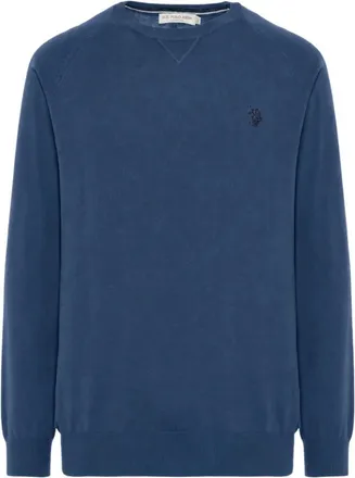 U.S.Polo Association Lin Pullover - Heren - Ronde hals truien - Blauw - M - Truien & Vesten