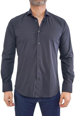 Maceoo Einstein Stretch Core Button-Up Shirt in Black at Nordstrom, Size Xxx-Large