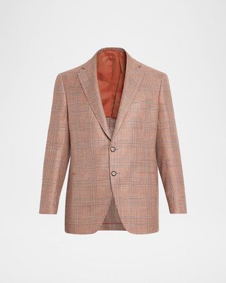 Cesare Attolini Men & apos;s Plaid Cashmere-Blend Sport Jacket