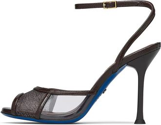 Loriblu High Heel Sandalen - Dames - Sandalen met hakken - Bruin - 41 EU - Leer - Schoenen